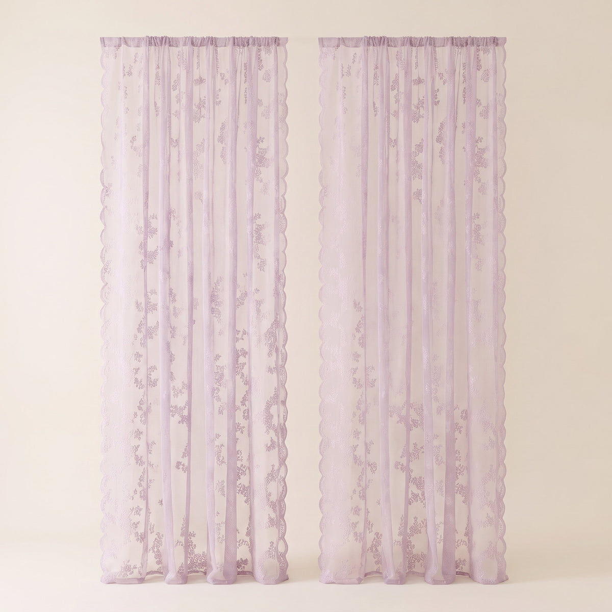 Flora Sheer Curtains in Lilac Glow, Style Room
