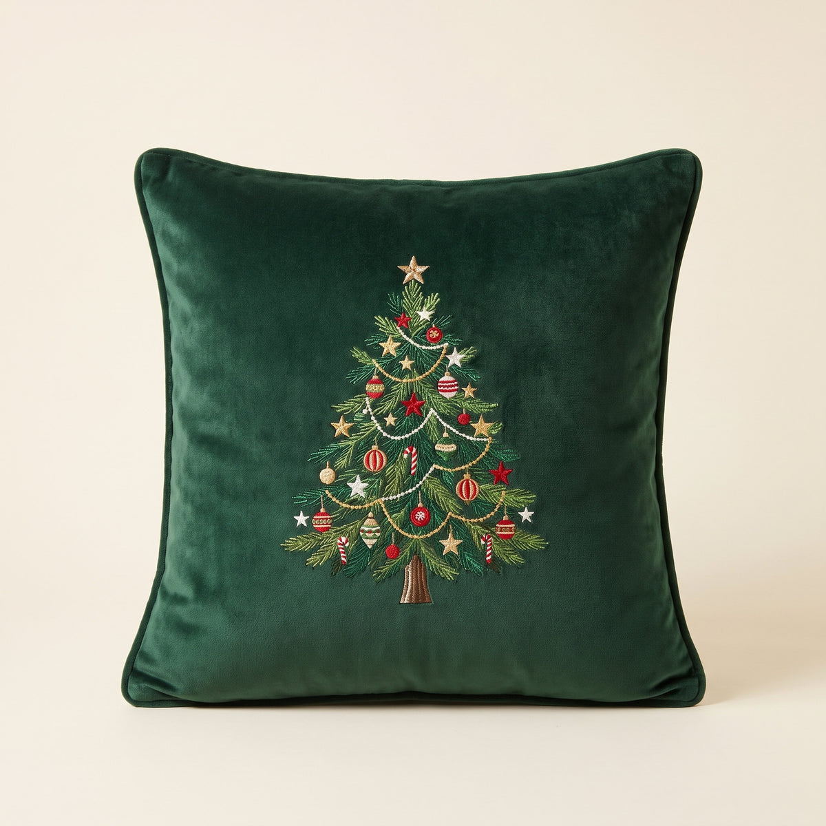 Galen Velvet Cushion Cover in Christmas Tree, Style Room