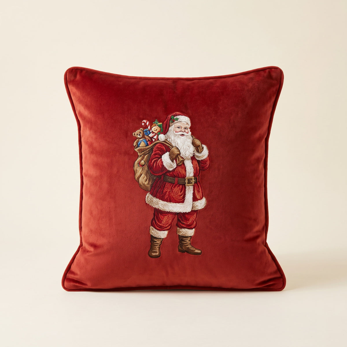 Galen Velvet Cushion Cover in Santa Claus, Style Room