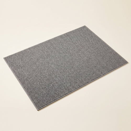 Halden ribbed entrance mat in grey on a cream background, Style Room