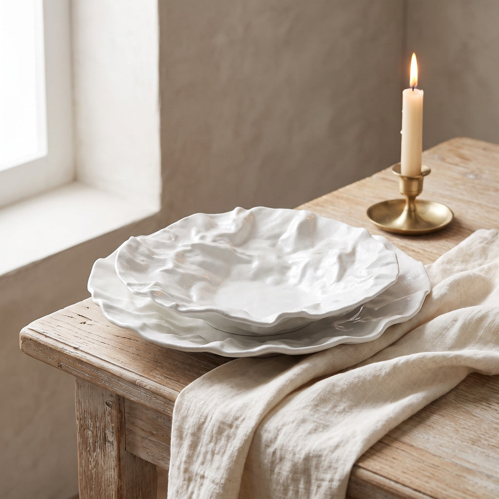Kairo ceramic and porcelain plate set, view 4