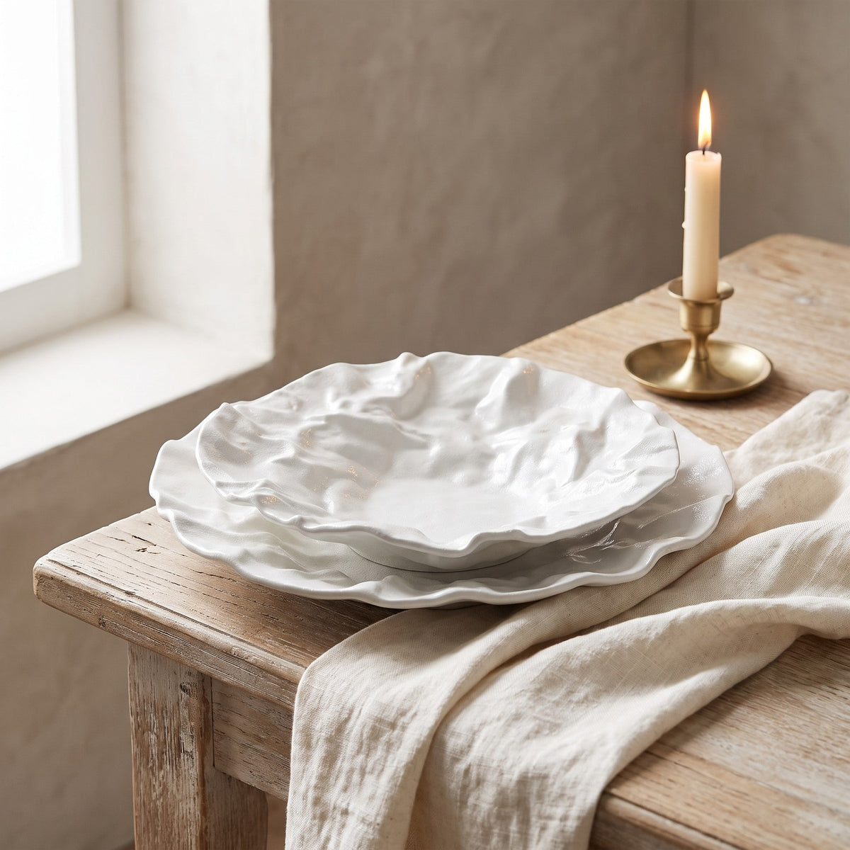 Kairo ceramic and porcelain plate set, view 4