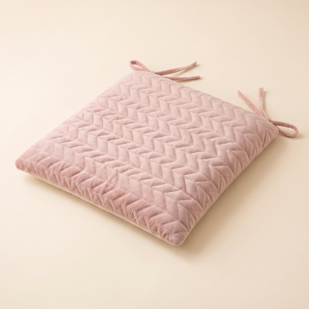 Kairo Quilted Seat Cushion in Blush Tone, Style Room