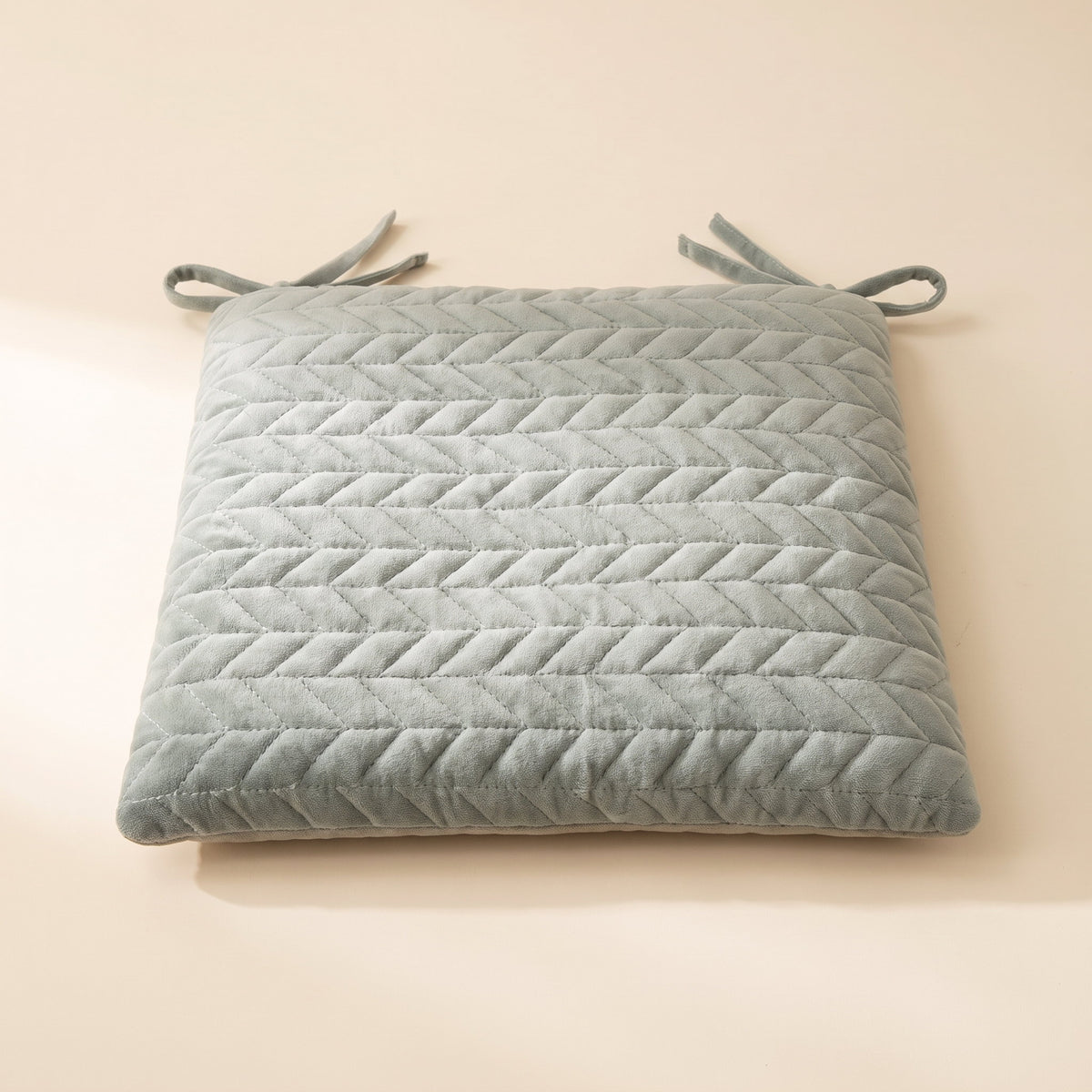 Kairo Quilted Seat Cushion in Sage Tone, Style Room