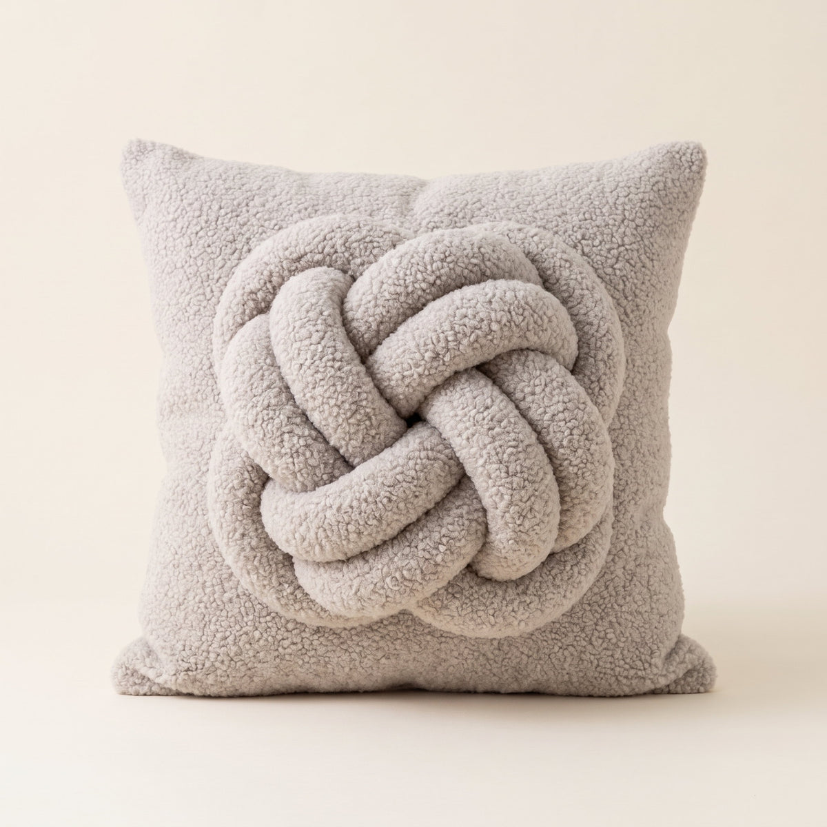 Kora Boucle Cushion in Light Gray, Style Room