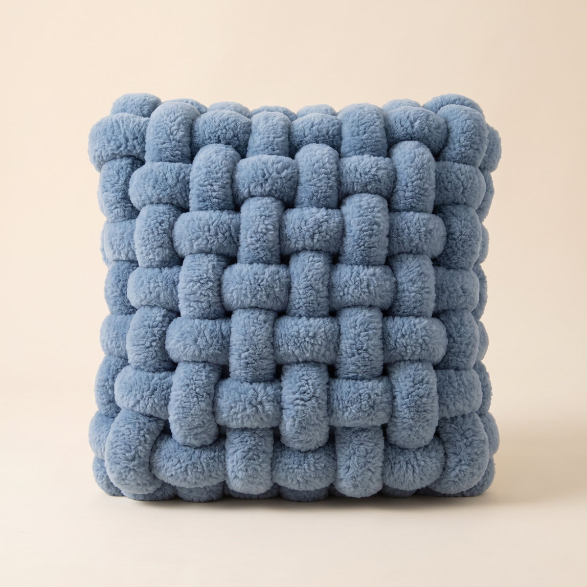 Luma Woven Knot Cushion in Blue, Style Room