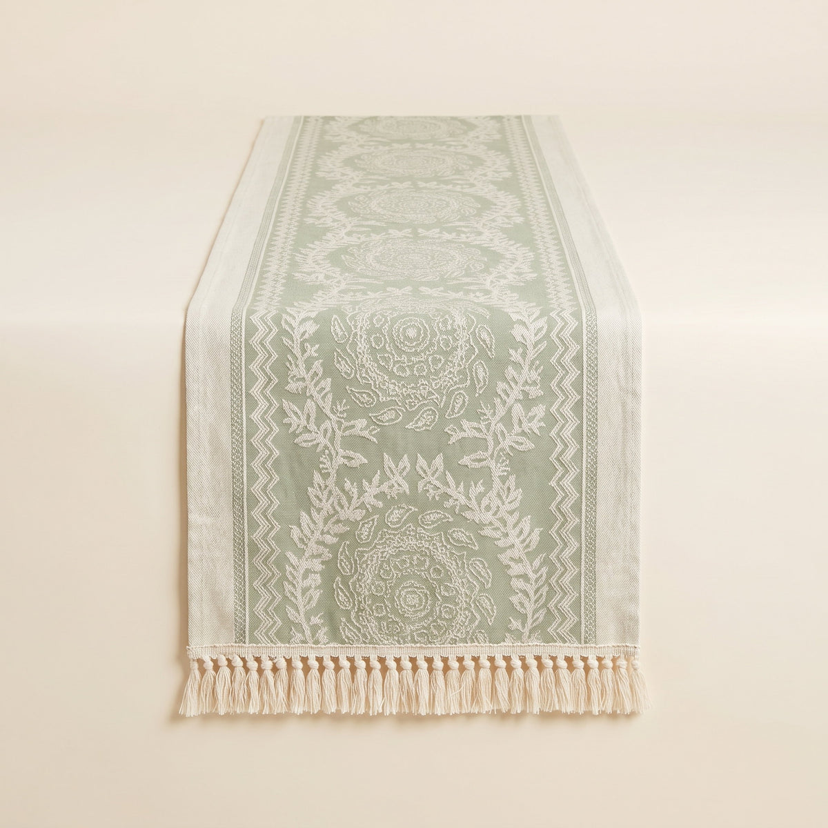 Luna Christmas Table Runner in Sage Grace, Style Room