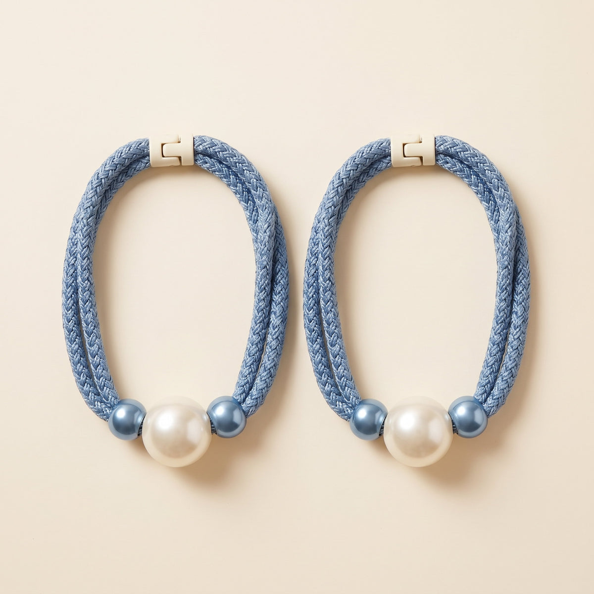 Luna Curtain Tie Back Set in Blue, Style Room