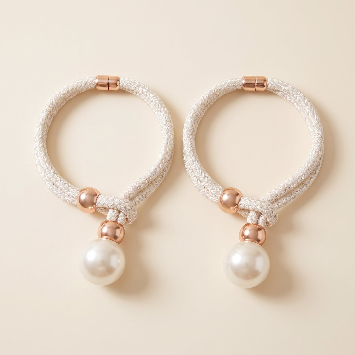 Luna Curtain Tie Back Set in White, Style Room