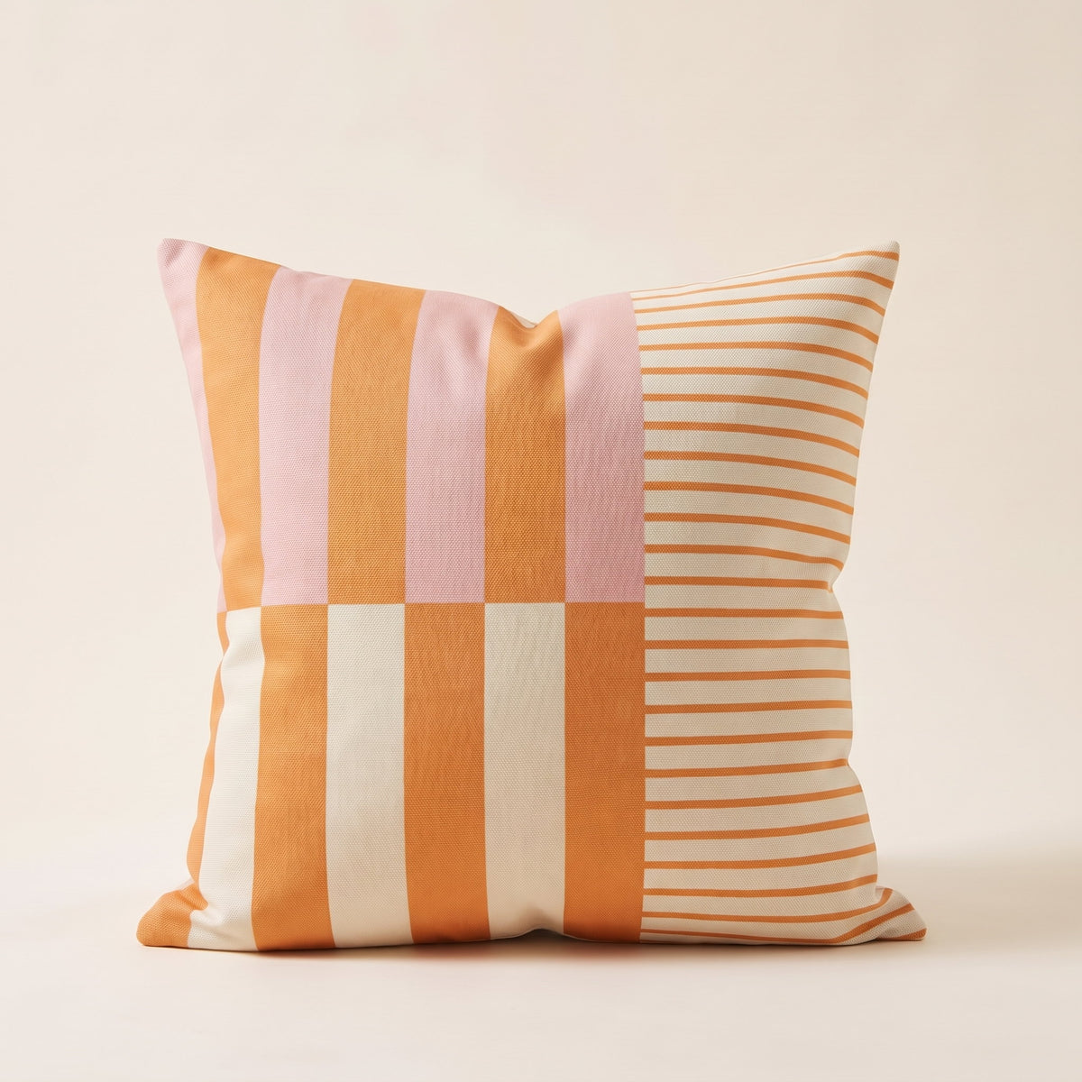 Mira Striped Cushion Cover in Citrus Blush, Style Room