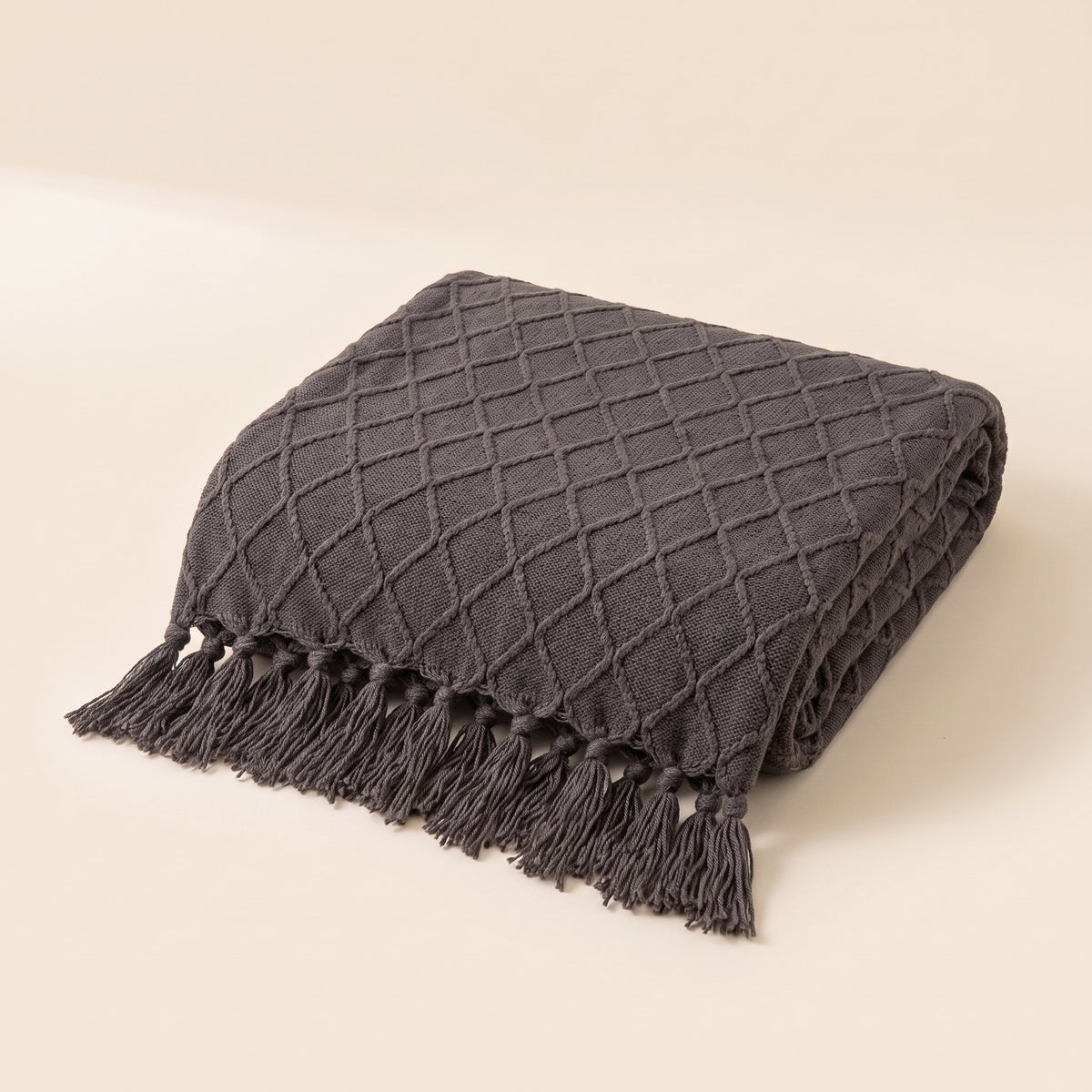 Mira Throw Blanket in Charcoal, Style Room