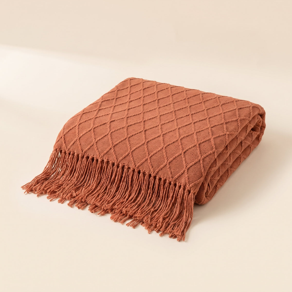 Mira Throw Blanket in Terracotta, Style Room