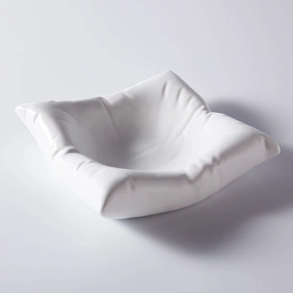Pavo ceramic pillow-shape bowl set, view 7