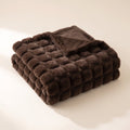 Raven Faux-Fur Blanket Throw in Espresso, Style Room