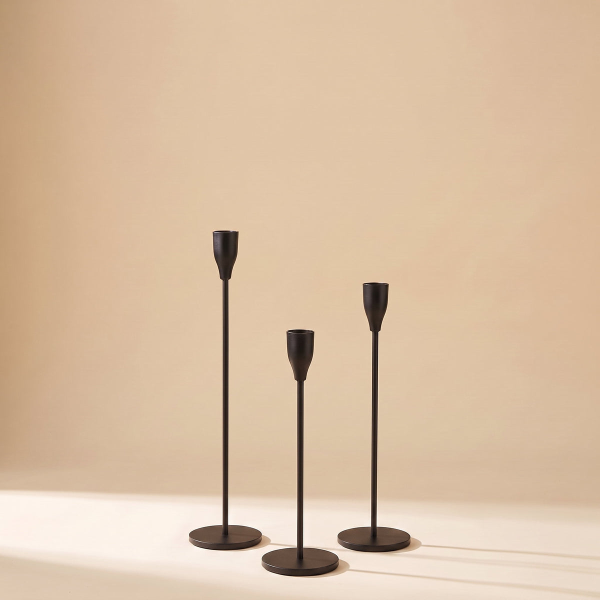 Sable Candle Holders Set in Black, Style Room