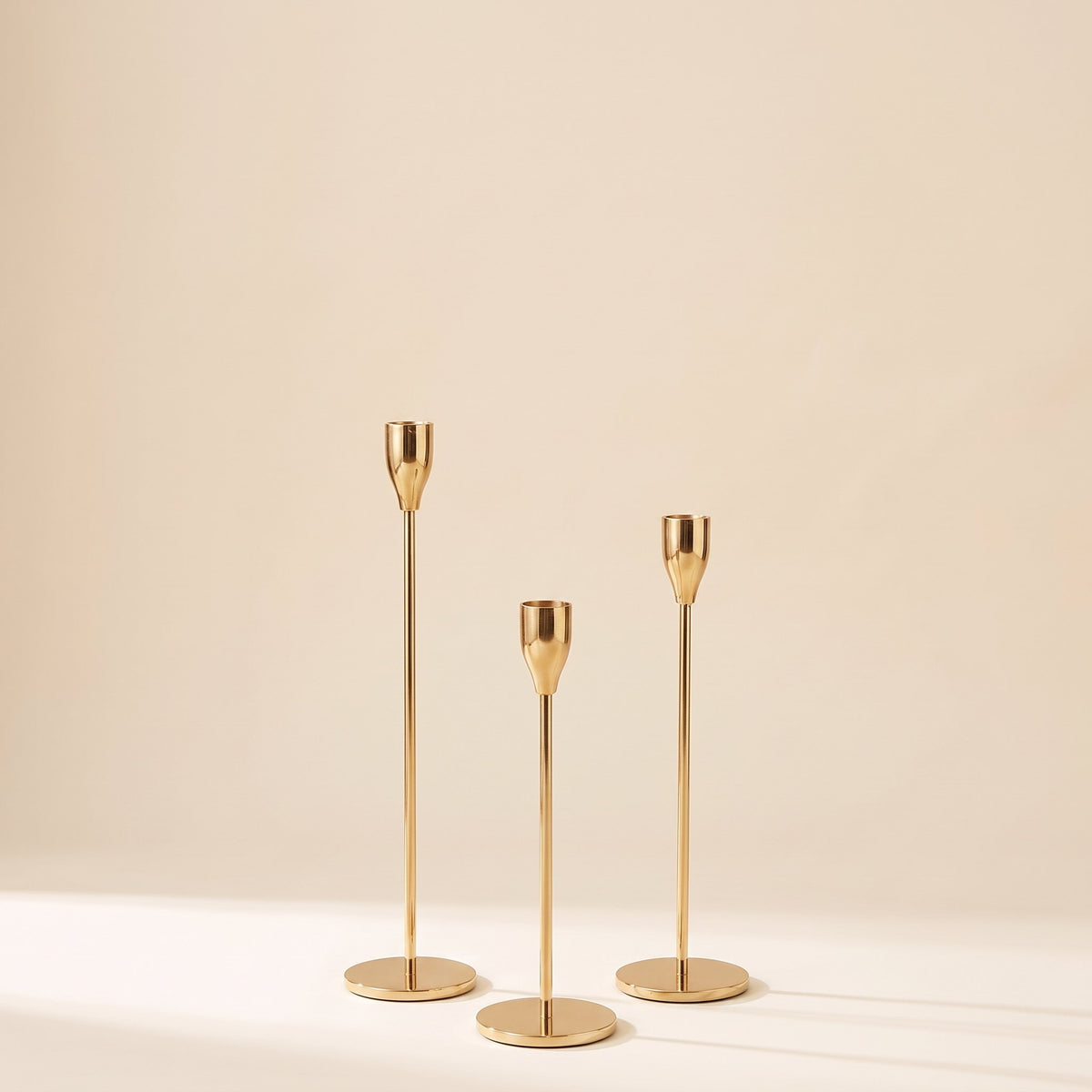 Sable Candle Holders Set in Gold, Style Room