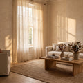Sable pom-pom curtains in a warm styled living room, Style Room