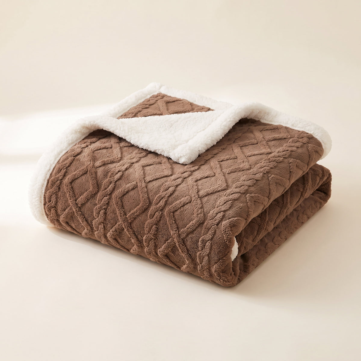 Sable Sherpa Blanket in Espresso, Style Room