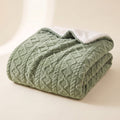 Sable Sherpa Blanket in Matcha Green, Style Room