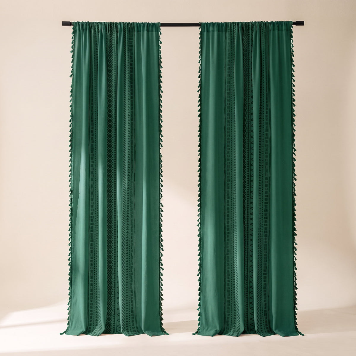 Solara Curtain Panel in Emerald Fern, Style Room