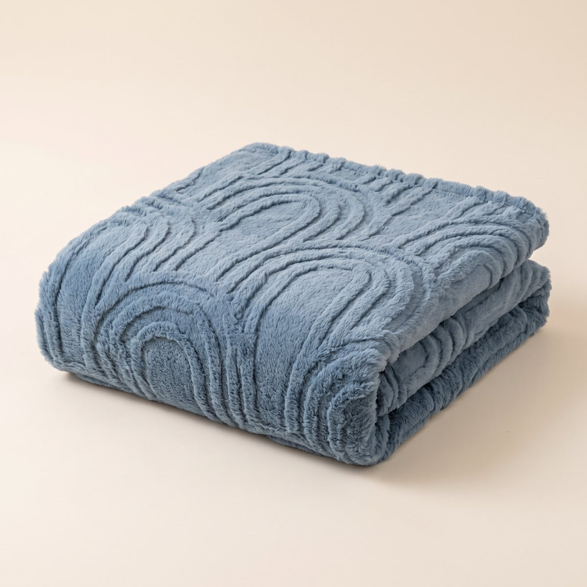Viora Arch Plush Blanket in Dusty Blue, Style Room