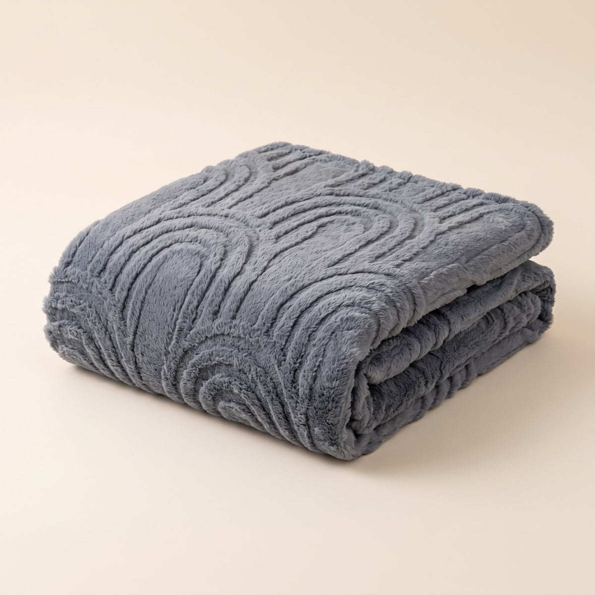 Viora Arch Plush Blanket in Slate Gray, Style Room