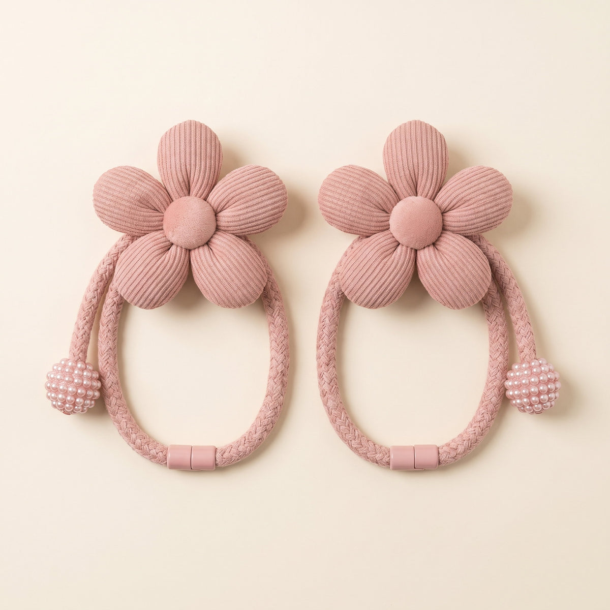 Wren Floral Curtain Tie Back in Blush Pink, Style Room