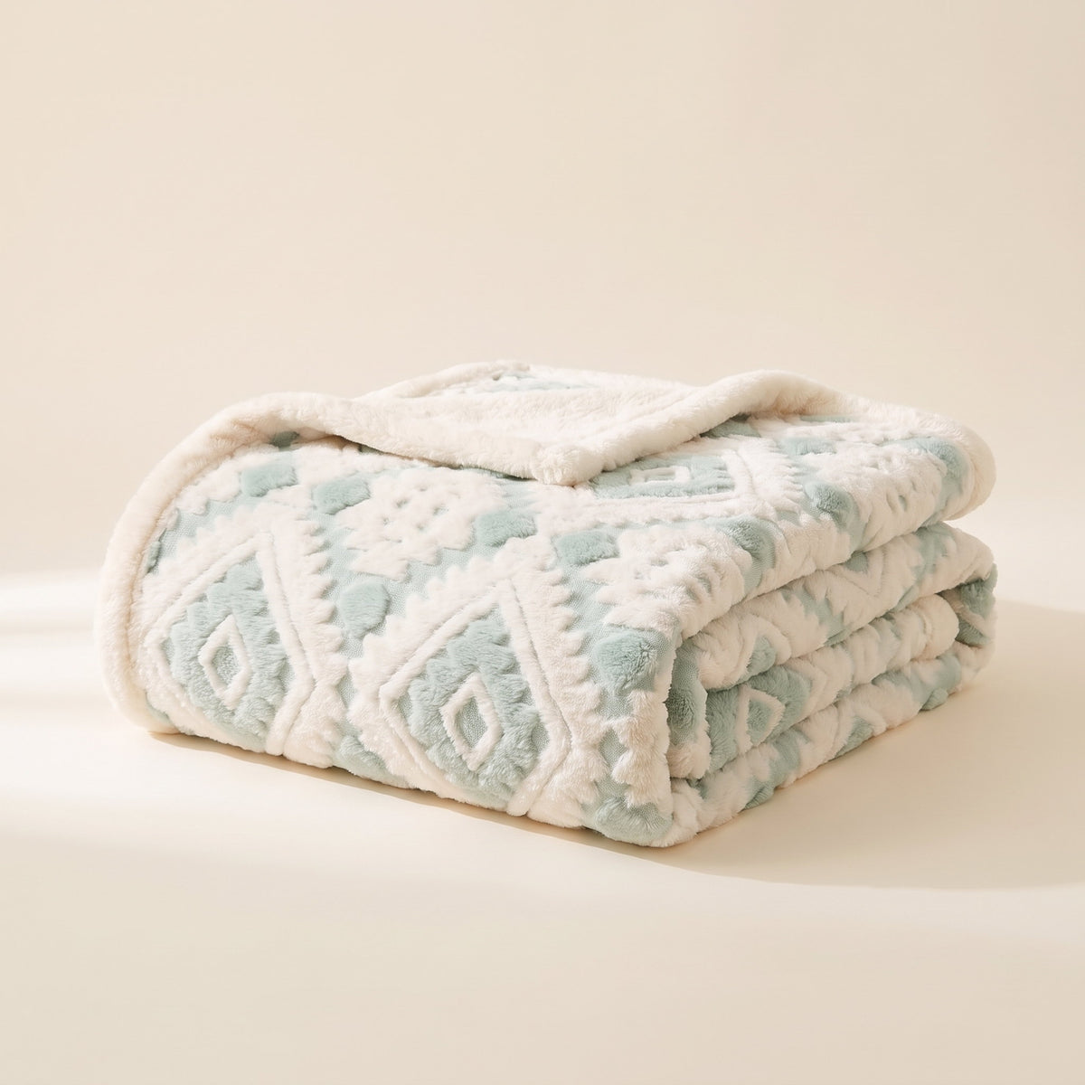 Zyra Throw Blanket in Seafoam Green, Style Room