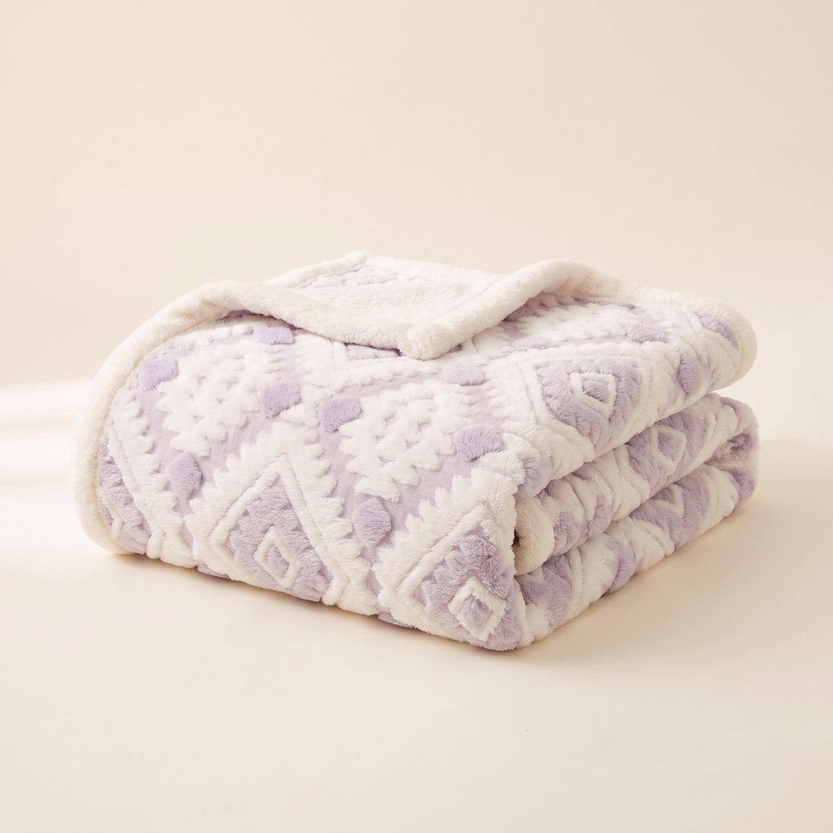 Zyra Throw Blanket in Soft Lavender, Style Room